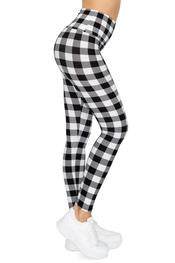 Black and white Buffalo plaid O/S leggings